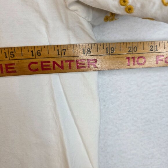 Loft Embroidered Peasant Shift Dress Small Guilded Garden Cotton - Picture 11 of 12